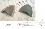 +++ engine air ventilation scoop - Messerschmitt Bf109 G/K +++